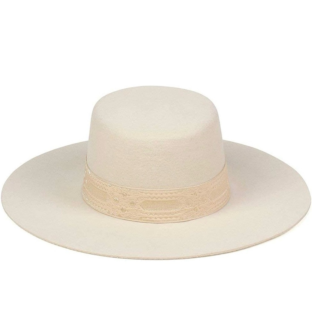 Lack of Color Women's The Sierra Gold Wide-Brimmed Wool Boater